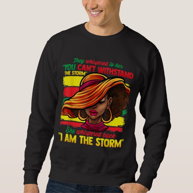 Stolze schwarzafrikanische Ladys Black History Sweatshirt (Vorderseite)