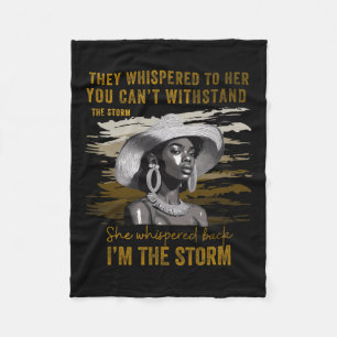 Stolze schwarze afroamerikanische Damen schwarze G Fleecedecke