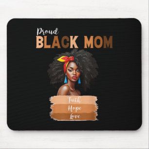 Stolze schwarze Mutter Melanin Afroamerikanische M Mousepad