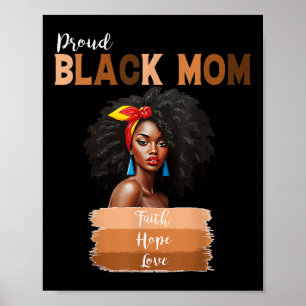 Stolze schwarze Mutter Melanin Afroamerikanische M Poster