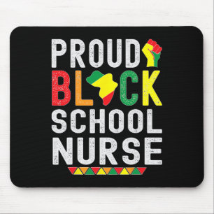 Stolze schwarze Schulkrankenschwester Schwarze Ges Mousepad