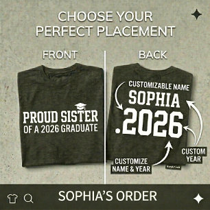 STOLZE SCHWESTER Abschlussjahrgang 2026 Personalis T-Shirt