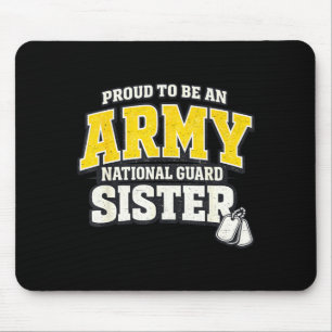Stolze Schwester der Army National Guard Militärfa Mousepad