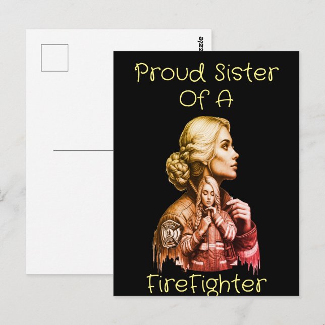 Stolze Schwester einer FeuerKämpfer Folge w Postkarte (Vorne/Hinten)