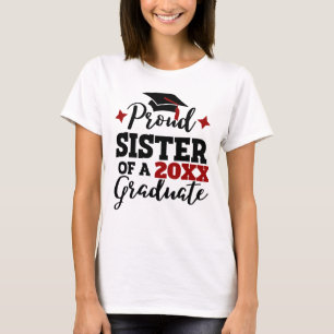 Stolze Schwester eines 2022 Absolventen schwarzen  T-Shirt
