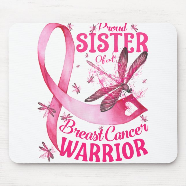 Stolze Schwester eines Brustkrebskranken Bewusstse Mousepad (Vorne)