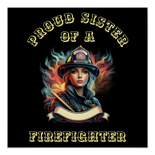 Stolze Schwester eines FeuersKämpfe Fantasie W Poster (Vorderseite)