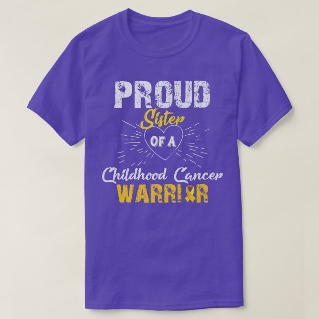 Stolze Schwester eines Krebskriegers im Kindesalte T-Shirt (Design vorne)