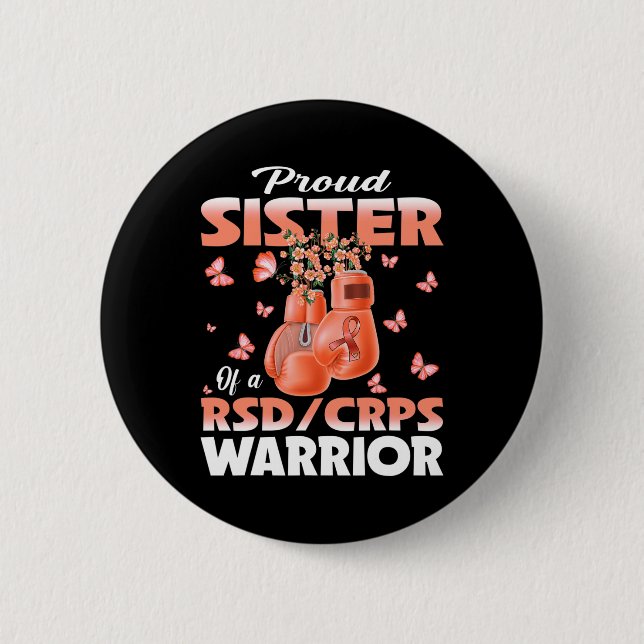 Stolze Schwester eines Rsd Crps Krieger Bewusstsei Button (Vorderseite)