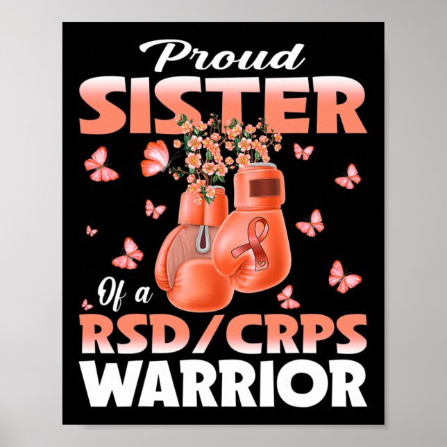 Stolze Schwester eines Rsd Crps Krieger Bewusstsei Poster (Vorne)