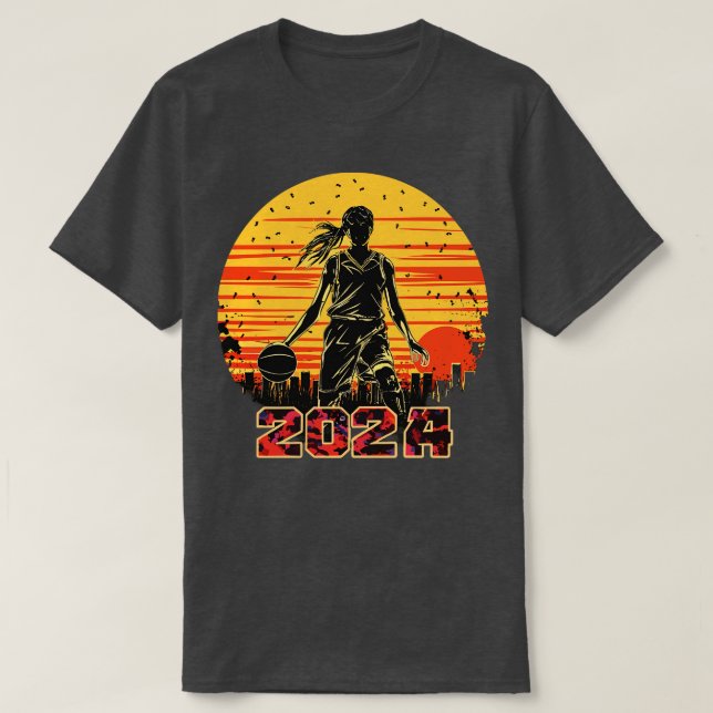 Stolze Schwester eines Senior Basketball Graduate  T-Shirt (Design vorne)