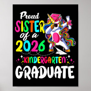 Stolze Schwester eines Vorschulabsolventen der Kla Poster