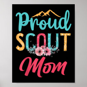 Stolze Scout-Mutter Frohen Muttertag Camping Pfadf Poster