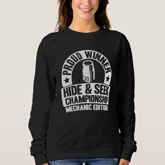 Stolze Sieger Hide Seek Meisterschaft 10mm Socket  Sweatshirt (Vorderseite)