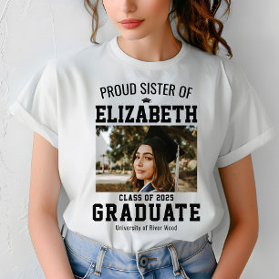 Stolze Sister-Klasse von 2025 Absolventen-Eltern-b T-Shirt