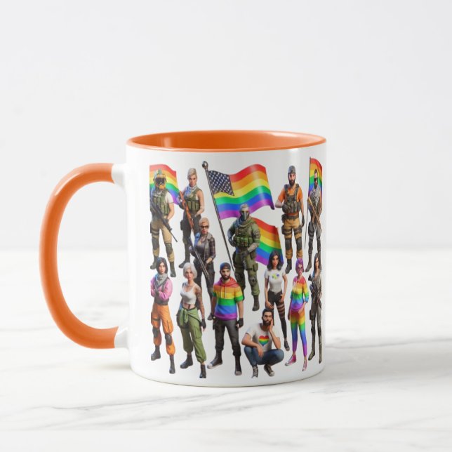 Stolze Spielcharaktere: Illustrationen des Spiels  Tasse (Links)