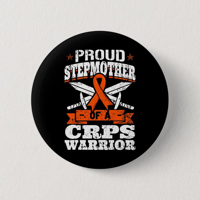 Stolze Stepmutter eines Crps-Kriegers Rsd-Bewussts Button (Vorderseite)