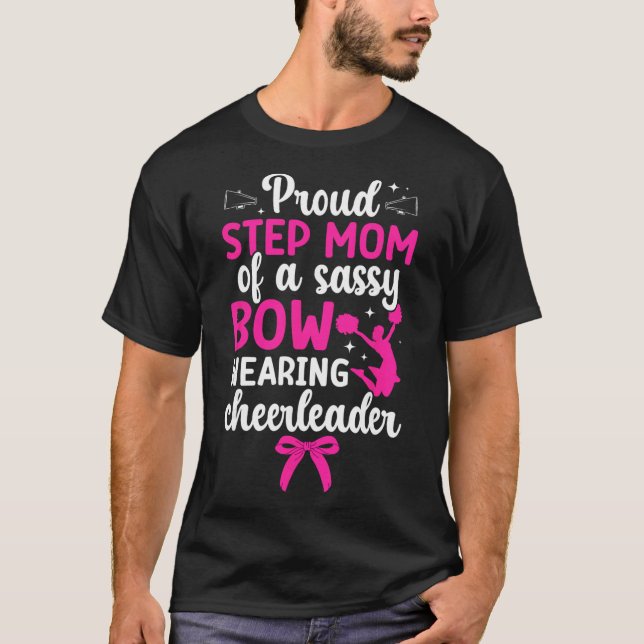 Stolze Stiefmutter einer Cheerleader-Stiefmutter C T-Shirt (Vorderseite)