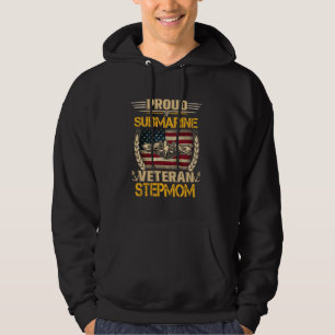 Stolze Stiefmutter eines U-Boot-Veteranen US-Flagg Hoodie