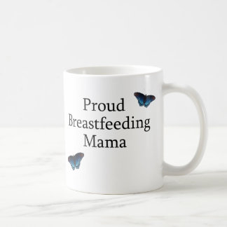 Stolze stillende Mutter Blue Butterflies Kaffeetasse
