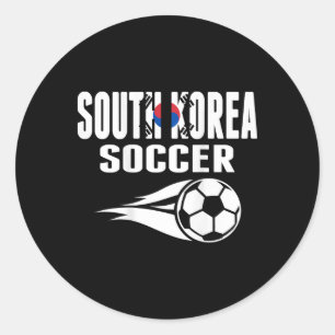 Stolze südkoreanische Fußballfans Trikot Unterstüt Runder Aufkleber
