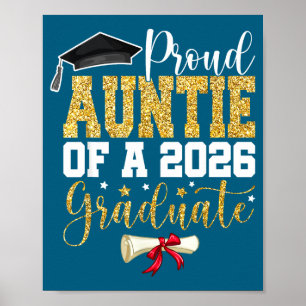 Stolze Tante 2026 Senior Absolventen Illustration Poster