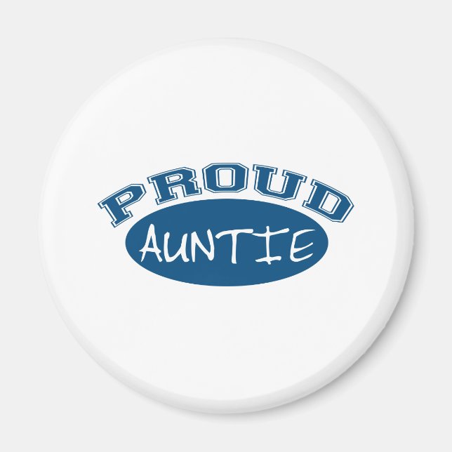 Stolze Tante (blau) Magnet (Vorne)