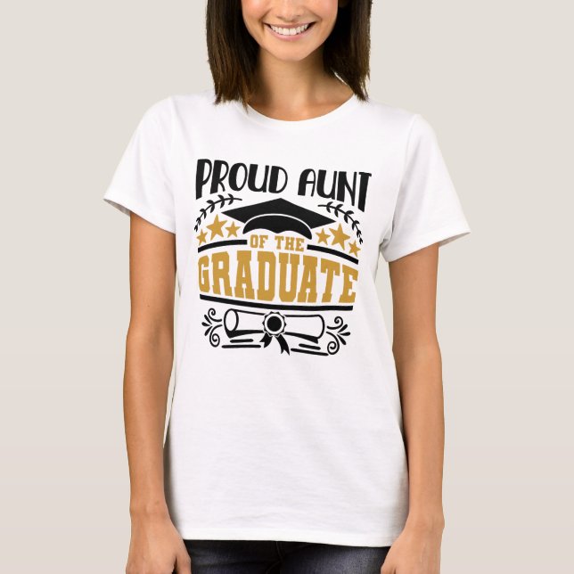 Stolze Tante des Absolventen T-Shirt (Vorderseite)