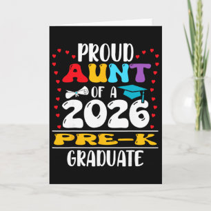 Stolze Tante des Pre-K-Absolventen von 2026 zum Mu Karte