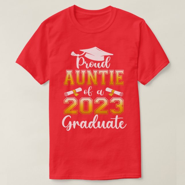 Stolze Tante einer Klasse von 2023 Graduate Shirt  (Design vorne)