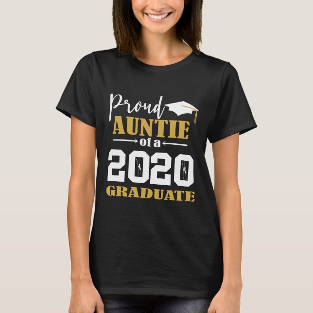 Stolze Tante eines 2020 Graduate White T-Shirt (Vorderseite)