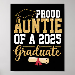 Stolze Tante eines 2025 Absolventen Senior Cl von Poster