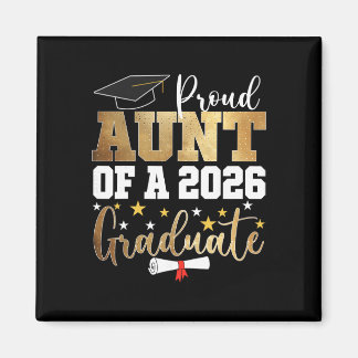 Stolze Tante eines 2026 Absolventen Tante Abschlus Magnet
