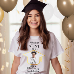 Stolze Tante eines Absolventen 2025 mit Foto & Nam T-Shirt