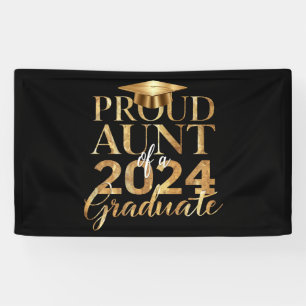 Stolze Tante eines Absolventen der Abschlussklasse Banner
