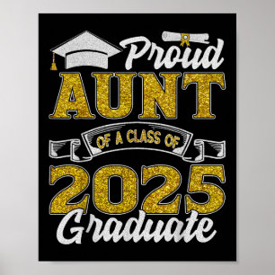 Stolze Tante eines Cl von 2025 Absolvent Senior Ab Poster