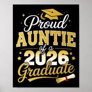Stolze Tante eines Cl von 2026 Absolvent Senior Ab Poster