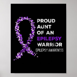 Stolze Tante eines Epilepsie-Kriegers Epilepsie-Be Poster