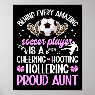 Stolze Tante eines Fußballspielers Tante Fußball T Poster