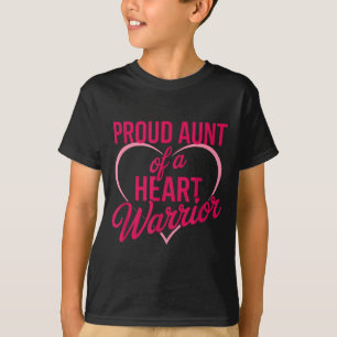 Stolze Tante eines Herzens Kriegers, offene Herz-B T-Shirt