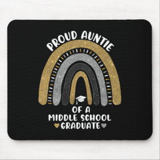 Stolze Tante eines Mittelschulgraduates Regenbogen Mousepad