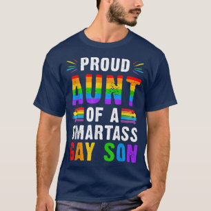 Stolze Tante eines Smartasses Gay Son LGBT Ally Ga T-Shirt