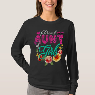 Stolze Tante Mädchen Niedliche Blume hören Mutter T-Shirt