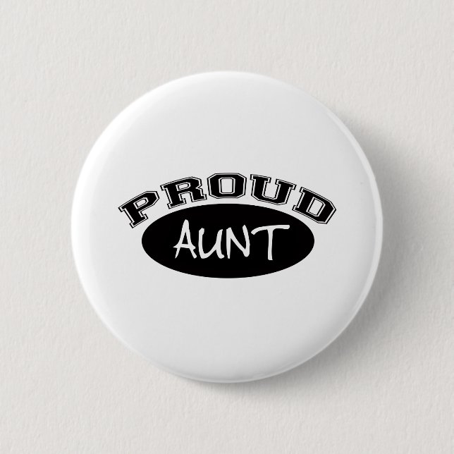 Stolze Tante (Schwarzes) Button (Vorderseite)