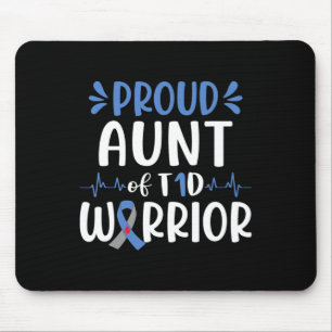 Stolze Tante T1d Krieger Diabetes Bewusstsein blau Mousepad