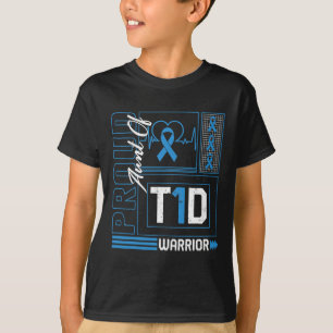 Stolze Tante T1d Krieger Ribbon Diabetes Awards T-Shirt