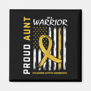 Stolze Tante Warrior Kindheit Krebs Awareness Amer Magnet