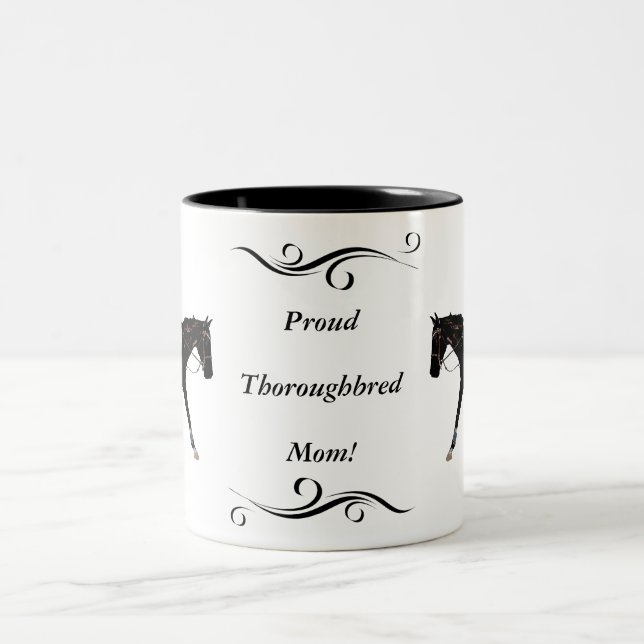 Stolze Thoroughbred-Mama-Tasse Zweifarbige Tasse (Mittel)