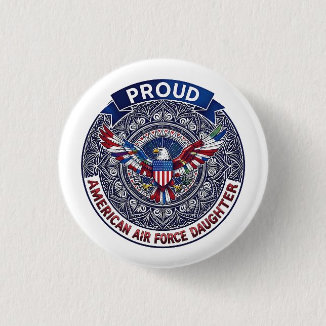 Stolze Tochter der US-Luftwaffe Button (Vorderseite)