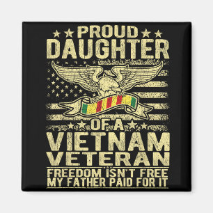 Stolze Tochter des vietnamesischen Veteran US-Flag Magnet